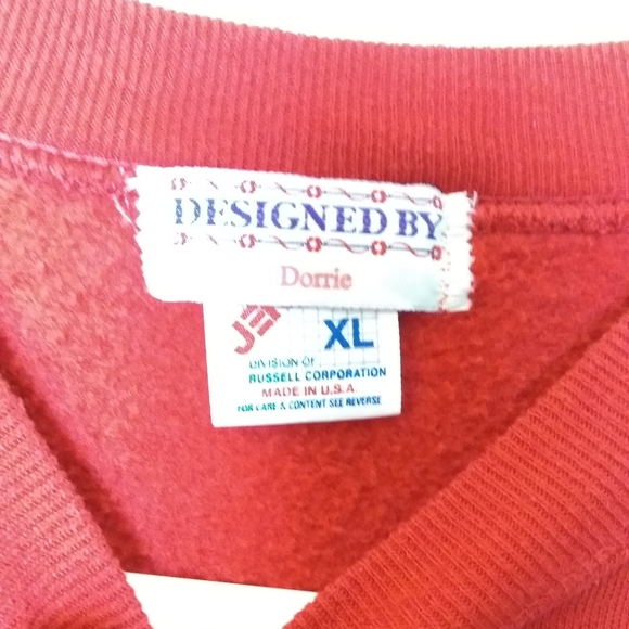 Vintage Crewneck Red Snow Man Christmas Sweater - Picture 4 of 5